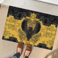 German Empire Rubber Doormat Imperial Black Eagle With Baroque Patterns - Wonder Print Shop