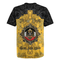 Personalized German Empire Rugby Jersey Imperial Black Eagle With Baroque Patterns - Wonder Print Shop