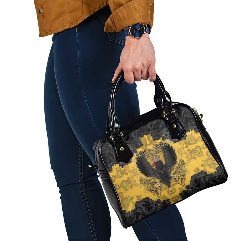 German Empire Shoulder Handbag Imperial Black Eagle With Baroque Patterns - Wonder Print Shop