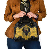 German Empire Shoulder Handbag Imperial Black Eagle With Baroque Patterns - Wonder Print Shop