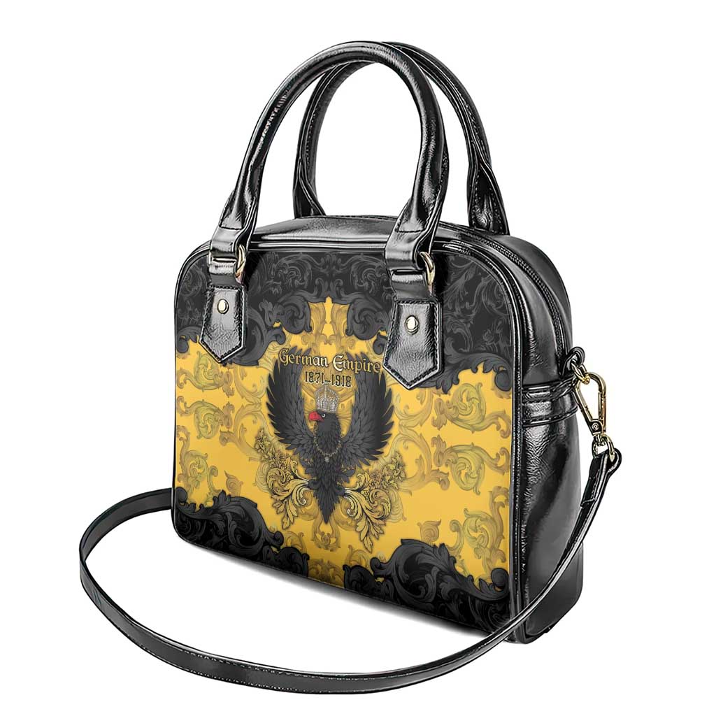 German Empire Shoulder Handbag Imperial Black Eagle With Baroque Patterns - Wonder Print Shop