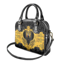 German Empire Shoulder Handbag Imperial Black Eagle With Baroque Patterns - Wonder Print Shop