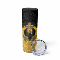 Personalized German Empire Skinny Tumbler Imperial Black Eagle With Baroque Patterns - Wonder Print Shop