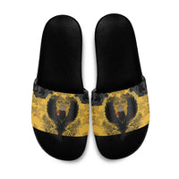 German Empire Slide Sandals Imperial Black Eagle With Baroque Patterns - Wonder Print Shop