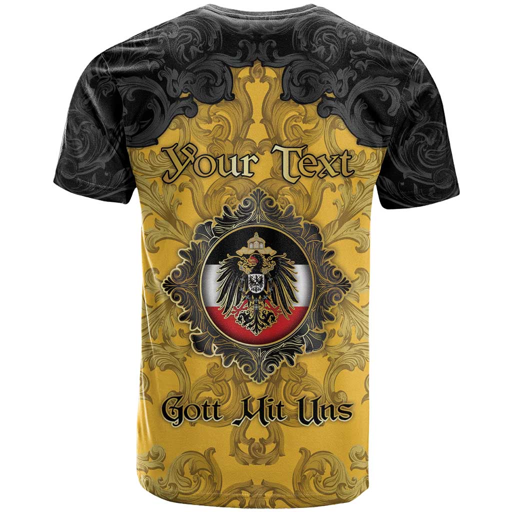Personalized German Empire T Shirt Imperial Black Eagle With Baroque Patterns - Wonder Print Shop