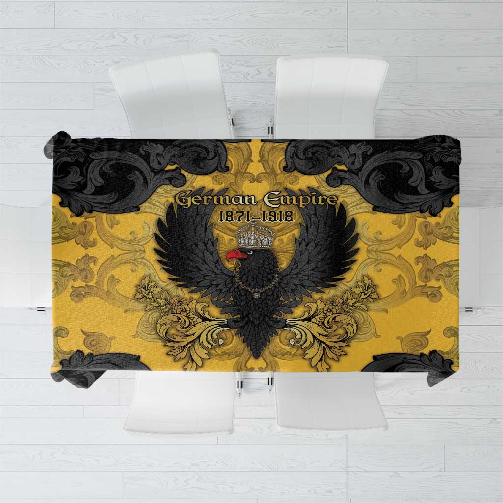German Empire Tablecloth Imperial Black Eagle With Baroque Patterns - Wonder Print Shop