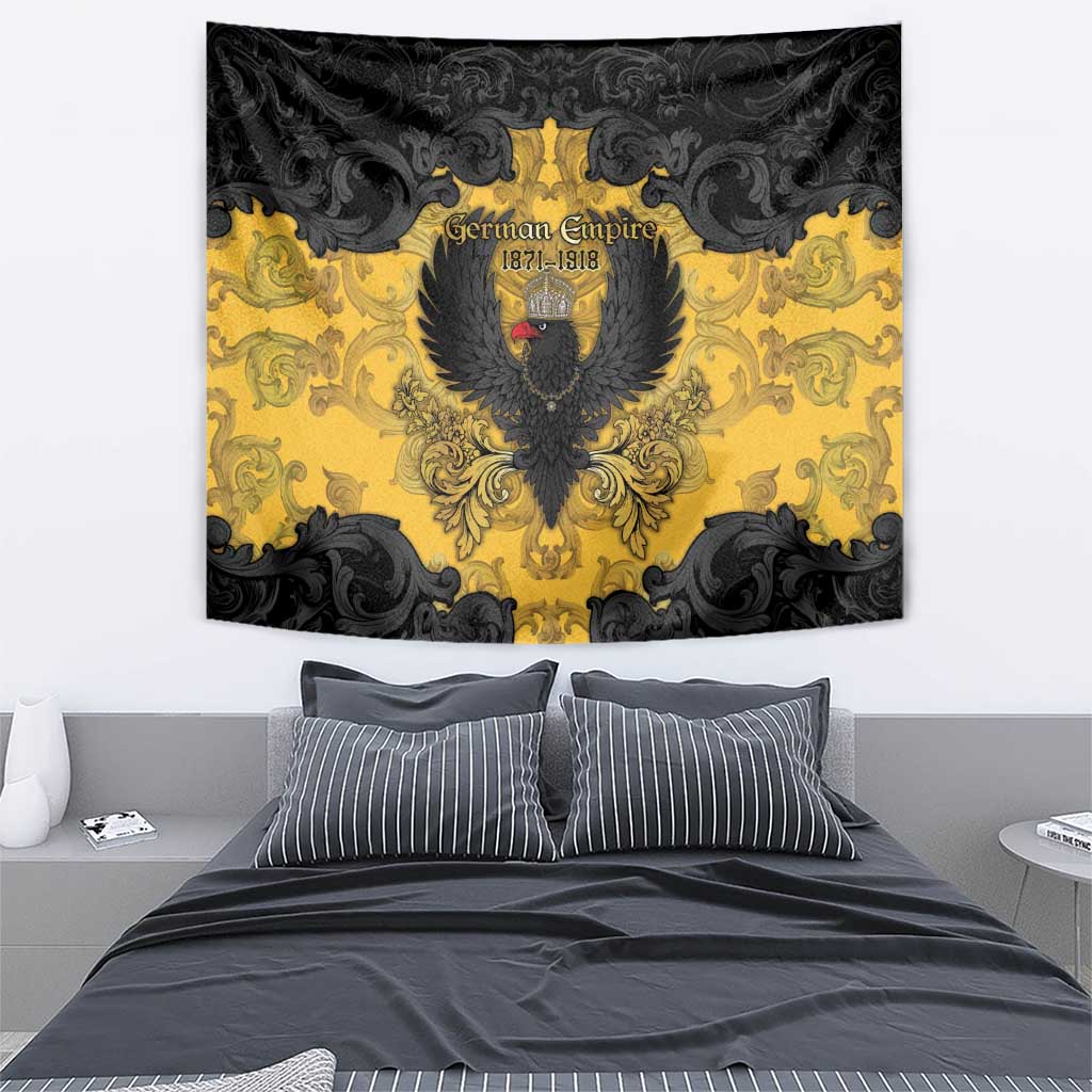 German Empire Tapestry Imperial Black Eagle With Baroque Patterns - Wonder Print Shop