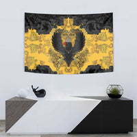 German Empire Tapestry Imperial Black Eagle With Baroque Patterns - Wonder Print Shop