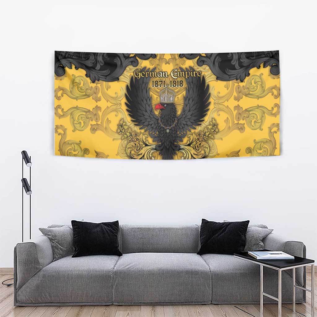 German Empire Tapestry Imperial Black Eagle With Baroque Patterns - Wonder Print Shop