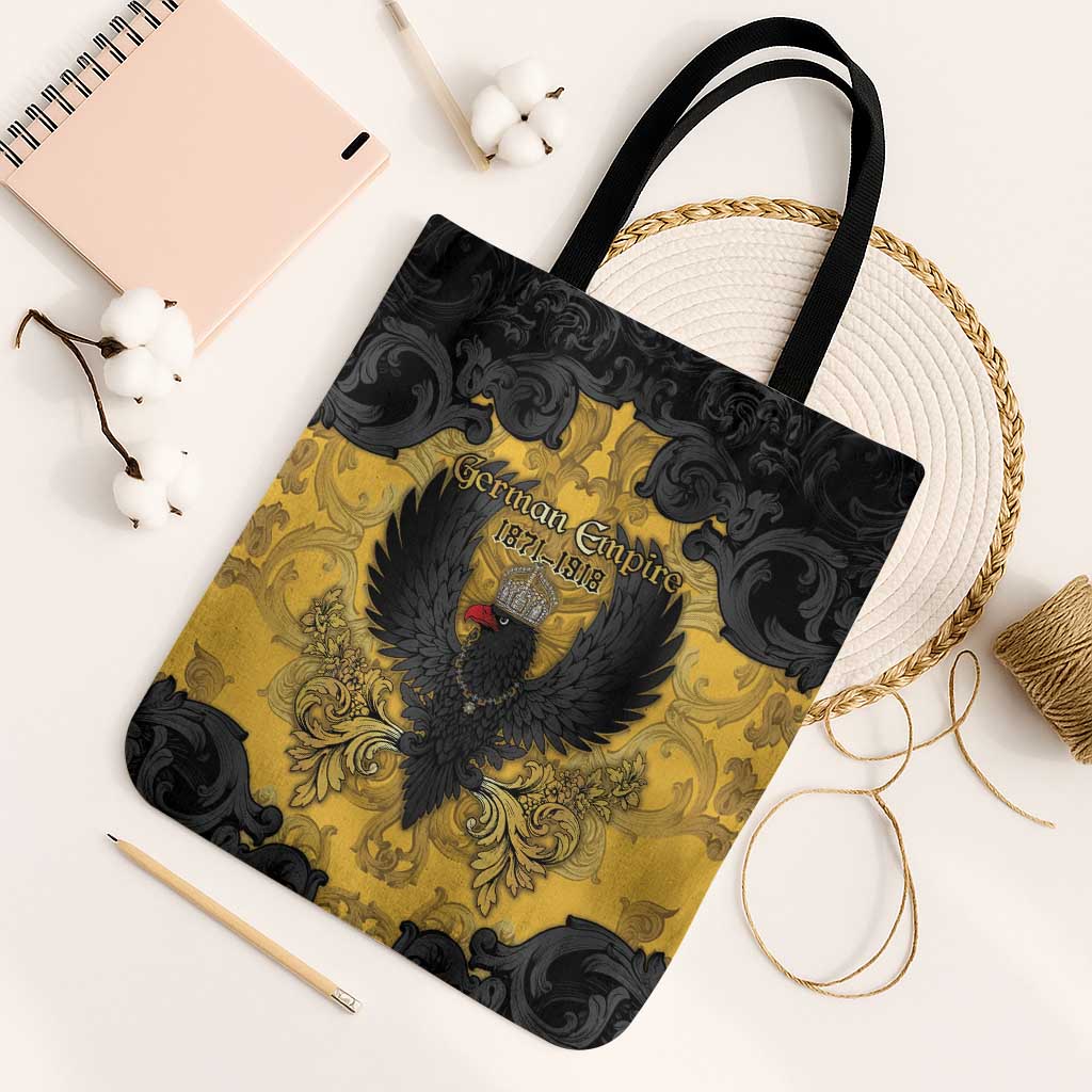 German Empire Tote Bag Imperial Black Eagle With Baroque Patterns - Wonder Print Shop