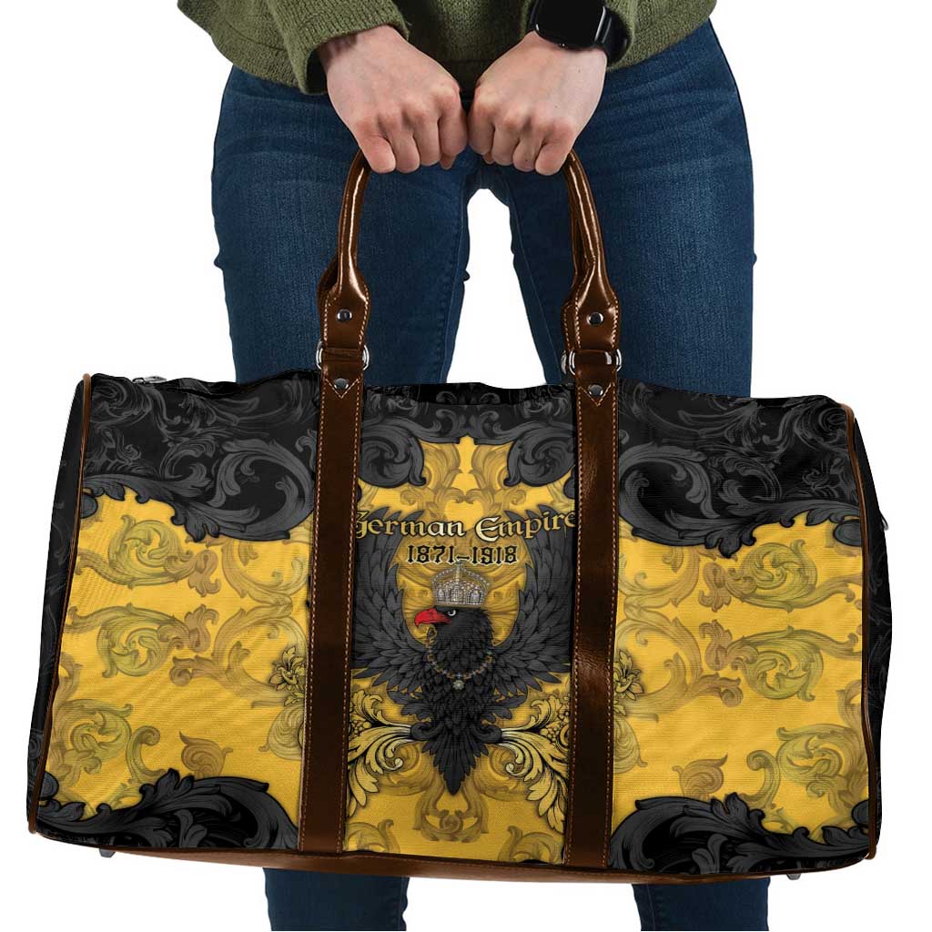 German Empire Travel Bag Imperial Black Eagle With Baroque Patterns - Wonder Print Shop