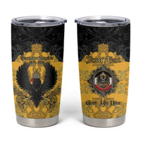 Personalized German Empire Tumbler Cup Imperial Black Eagle With Baroque Patterns - Wonder Print Shop