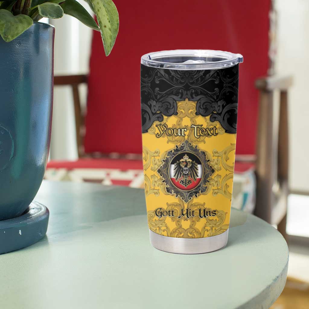 Personalized German Empire Tumbler Cup Imperial Black Eagle With Baroque Patterns - Wonder Print Shop