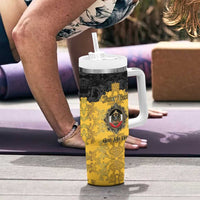 Personalized German Empire Tumbler With Handle Imperial Black Eagle With Baroque Patterns - Wonder Print Shop