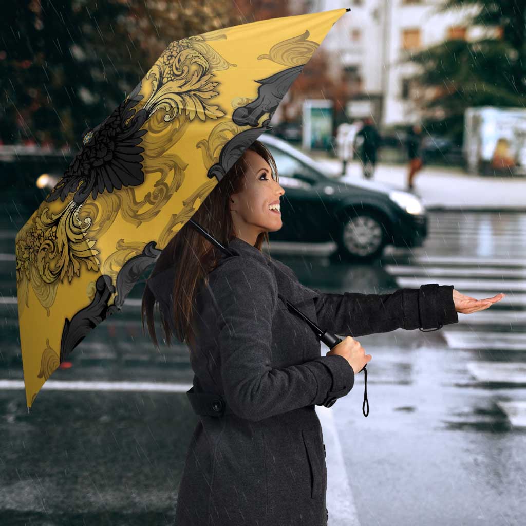 German Empire Umbrella Imperial Black Eagle With Baroque Patterns - Wonder Print Shop
