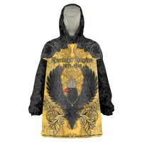 Personalized German Empire Wearable Blanket Hoodie Imperial Black Eagle With Baroque Patterns - Wonder Print Shop