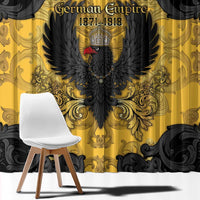 German Empire Window Curtain Imperial Black Eagle With Baroque Patterns - Wonder Print Shop