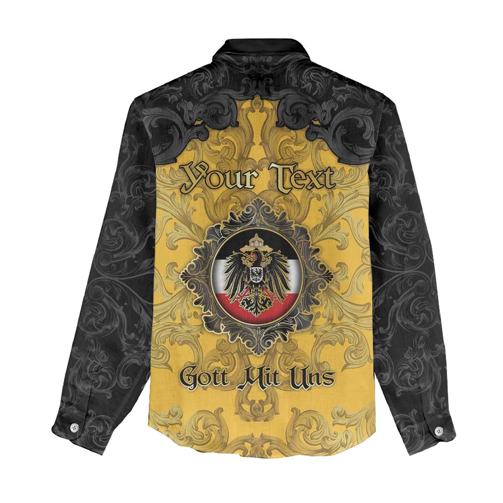 Personalized German Empire Women Casual Shirt Imperial Black Eagle With Baroque Patterns - Wonder Print Shop