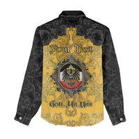 Personalized German Empire Women Casual Shirt Imperial Black Eagle With Baroque Patterns - Wonder Print Shop