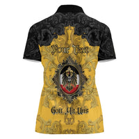 Personalized German Empire Women Polo Shirt Imperial Black Eagle With Baroque Patterns - Wonder Print Shop