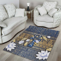 Ankh Egypt Area Rug Egyptian Lotus Flowers