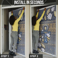 Ankh Egypt Door Cover Egyptian Lotus Flowers