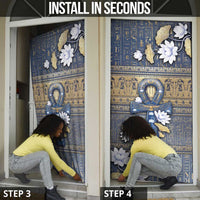 Ankh Egypt Door Cover Egyptian Lotus Flowers