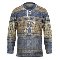 Ankh Egypt Hockey Jersey Egyptian Lotus Flowers