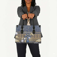 Ankh Egypt Leather Bag Egyptian Lotus Flowers