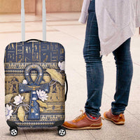 Ankh Egypt Luggage Cover Egyptian Lotus Flowers