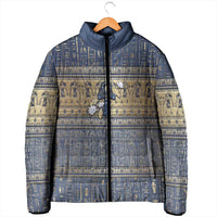 Ankh Egypt Padded Jacket Egyptian Lotus Flowers