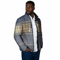 Ankh Egypt Padded Jacket Egyptian Lotus Flowers
