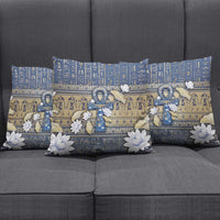 Ankh Egypt Pillow Cover Egyptian Lotus Flowers