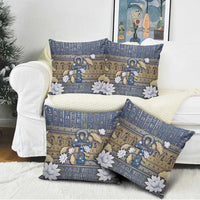 Ankh Egypt Pillow Cover Egyptian Lotus Flowers