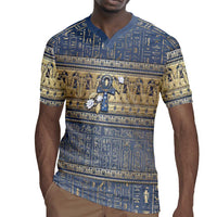 Ankh Egypt Rugby Jersey Egyptian Lotus Flowers