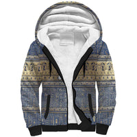 Ankh Egypt Sherpa Hoodie Egyptian Lotus Flowers