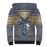 Ankh Egypt Sherpa Hoodie Egyptian Lotus Flowers