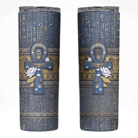 Ankh Egypt Skinny Tumbler Egyptian Lotus Flowers