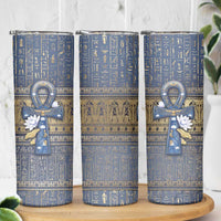 Ankh Egypt Skinny Tumbler Egyptian Lotus Flowers