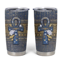 Ankh Egypt Tumbler Cup Egyptian Lotus Flowers