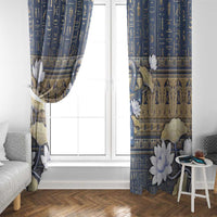 Ankh Egypt Window Curtain Egyptian Lotus Flowers