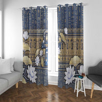 Ankh Egypt Window Curtain Egyptian Lotus Flowers