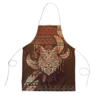 Wolf Native American Apron Tribal Geometric Earth Tone