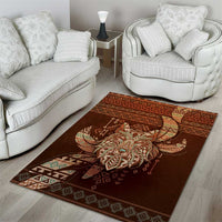 Wolf Native American Area Rug Tribal Geometric Earth Tone
