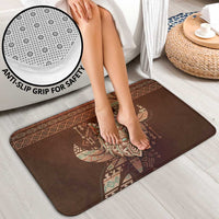 Wolf Native American Bathroom Set Tribal Geometric Earth Tone