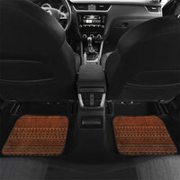 Personalized Wolf Native American Car Mats Tribal Geometric Earth Tone
