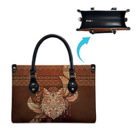 Wolf Native American Leather Bag Tribal Geometric Earth Tone