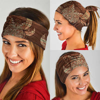 Wolf Native American Neck Gaiter Tribal Geometric Earth Tone