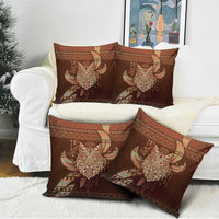 Wolf Native American Pillow Cover Tribal Geometric Earth Tone