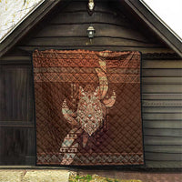 Wolf Native American Quilt Tribal Geometric Earth Tone